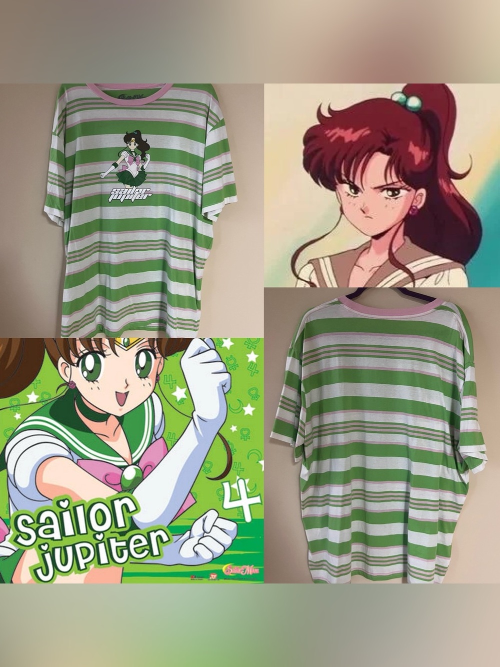 Vintage Sailor Jupiter Striped Graphic T-Shirt